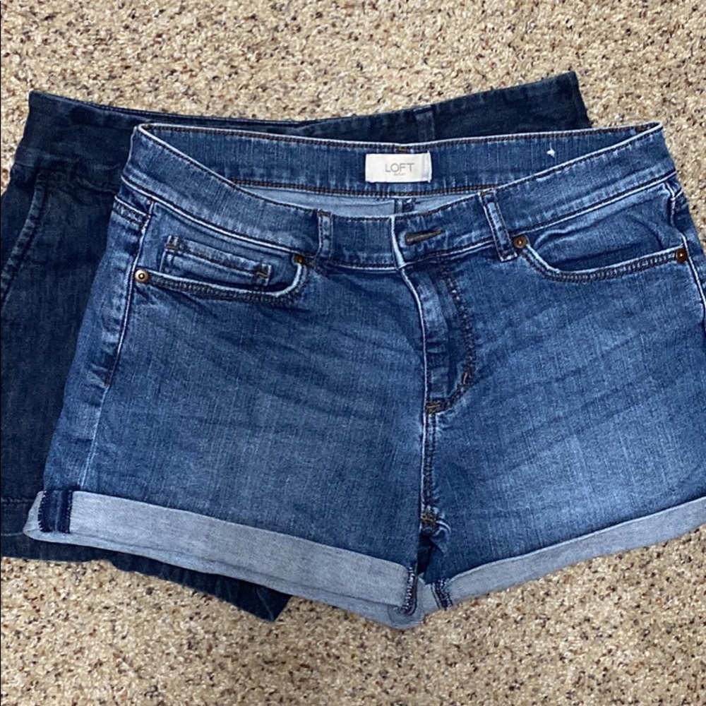 Two Pairs of Loft Jean Shorts